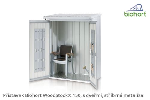 Biohort Zadní stěna WoodStock® 150, tmavě šedá metalíza