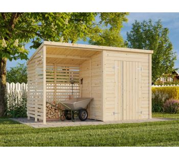 Zahradní domek s dřevníkem Leif 3,0 + 2,9  m2
