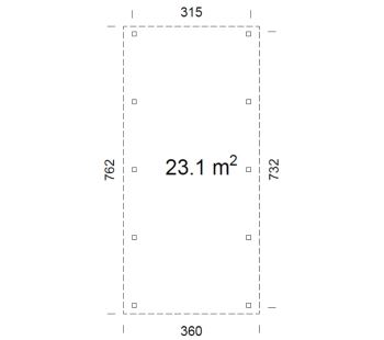 Přístřešek na auto Karl 23,1 m2 (2)