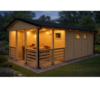Zahradní altán Herold A3366 DX Plus s boční stěnou (14,1  + 7 m2)