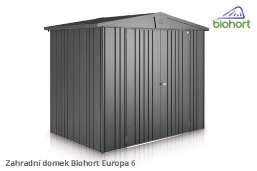 Biohort Zahradní domek EUROPA 6, tmavě šedá metalíza
