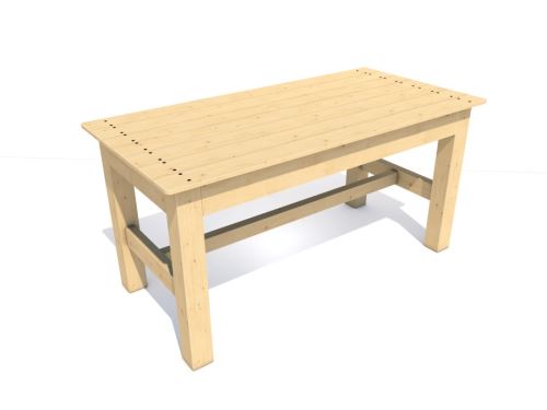 Dřevěný stůl  Zuzana 160 x 79, 5x 79 cm - s impregnací