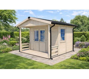 Zahradní domek HEROLD A3322 Premium s terasou (6,3 + 3,5 m2)