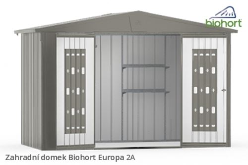 Biohort Zahradní domek EUROPA 2A, stříbrná metalíza