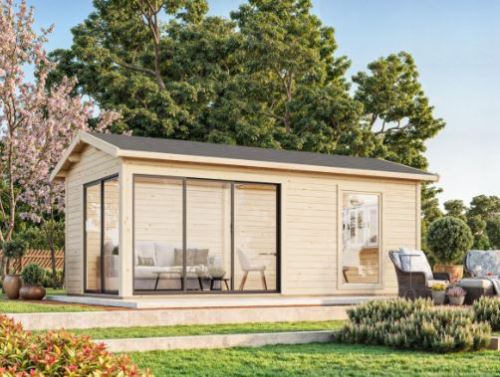 Zahradní domek Amanda 17,1 m2 s posuvnými dveřmi s dvojitým sklem