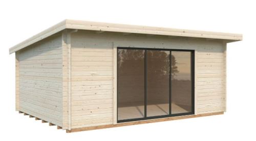 Zahradní domek LEA 19,4 m2 s posuvnými dveřmi s dvojitým sklem