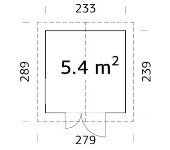 Zahradní domek na nářadí Nils 5,4 m2 (4)