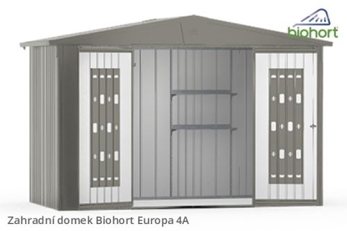 Biohort Zahradní domek EUROPA 4A, stříbrná metalíza