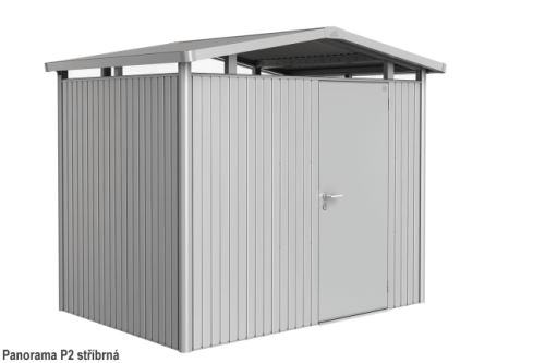 Biohort Zahradní domek PANORAMA P2, stříbrná metalíza