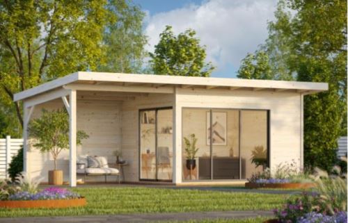 Zahradní domek Andrea 11,2 + 7,9 m2 s posuvnými dveřmi