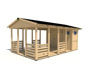Zahradní Altán  HEROLD A3355 AA s terasovou podlahou (3,5 + 14,1  m2) (1)