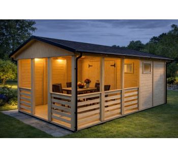 Zahradní altán Herold A3355 B s terasovou podlahou a boční stěnou (6,3 + 9,6 m2) Zahradní altán Herold A3355 B s terasovou podlahou a boční stěnou (6,3 + 9,6 m2)