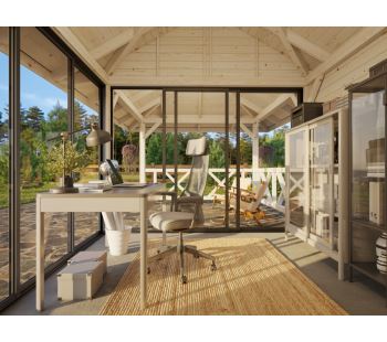 Zahradní domek Bianca 16,6  m2 s posuvnými dveřmi (Set 203) (1)