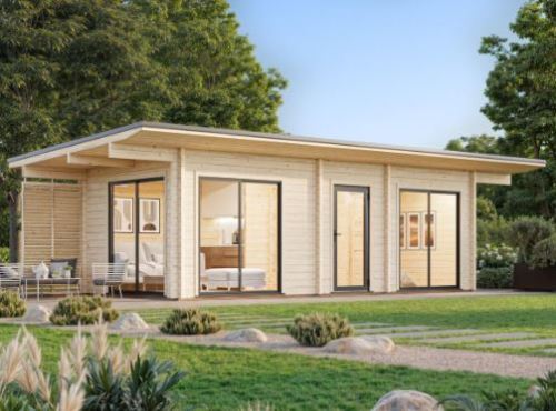 Zahradní domek Cecilia 21,8 m2 s posuvnými dveřmi s dvojitým sklem