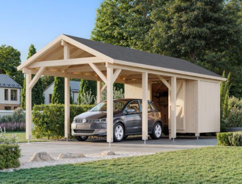 Přístřešek na auto Robert 23,1 m2 s úložným prostorem