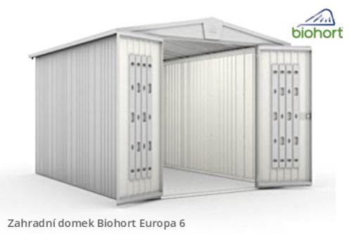 Biohort Zahradní domek EUROPA 6, stříbrná metalíza