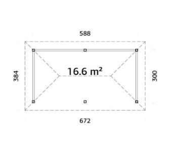 Altán Bianca 16,6 m2  se zábradlím (Set 107) (2)