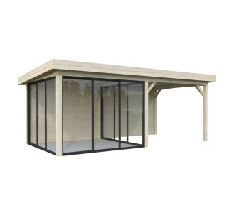 Zahradní domek Lenna 16,6  m2 s posuvnými dveřmi s dvojitým sklem (Set 706) (7)