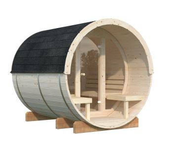 Barelová sauna Anita 1,3 + 0,7 m2 (bez kamen) - prosklenná (7)