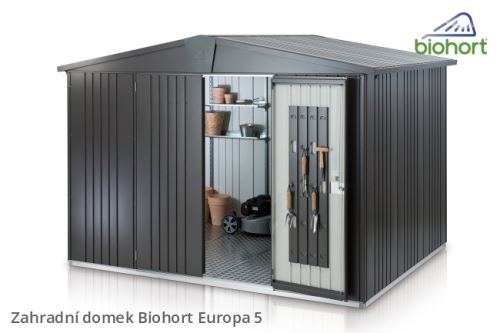Biohort Zahradní domek EUROPA 5, tmavě šedá metalíza