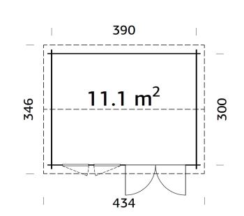 ZAHRADNÍ DOMEK Iris 11,1 m2 (4)