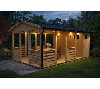 Zahradní Altán  HEROLD A3355 AA s terasovou podlahou (3,1 + 14,1  m2)