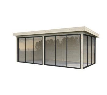 Zahradní domek Lenna 16,6  m2 s posuvnými dveřmi (Set 402) (6)