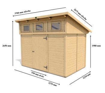 Zahradní domek HEROLD P3322 7,2  m2 (2)