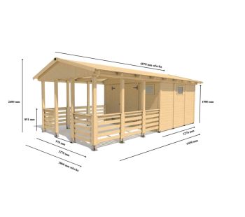 Zahradní altán Herold A3366 CX   (10,7 + 10,4 m2) (3)