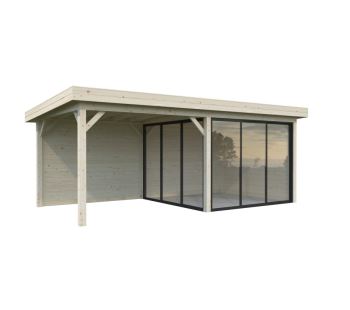 Zahradní domek Lenna 16,6  m2 s posuvnými dveřmi (Set 405) (6)