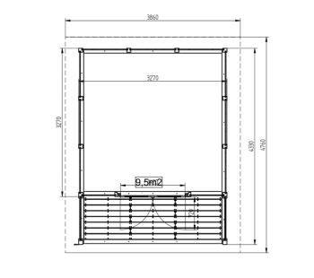 Zahradní domek HEROLD A3333 Premium s terasou (10,6 + 3,5 m2) (3)