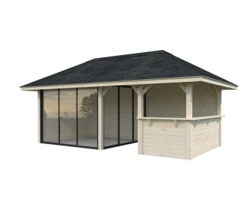 Zahradní domek Bianca 16,6  m2 s posuvnými dveřmi (Set 207) (7)