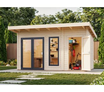 Zahradní domek Aurelia 12,4  m2 (hliníková okna a dveře)