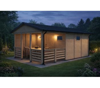 Zahradní altán Herold A3355 C X Plus s boční stěnou (9,6 + 6,3 m2)