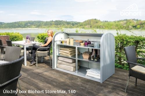 Biohort Úložný box StoreMax® 160, stříbrná metalíza