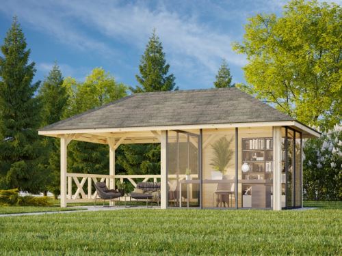 Zahradní domek Bianca 16,6  m2 s posuvnými dveřmi (Set 204)