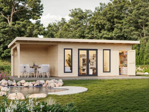 Zahradní domek Aurelia 16,7 + 7,9  m2 (hliníková okna a dveře)