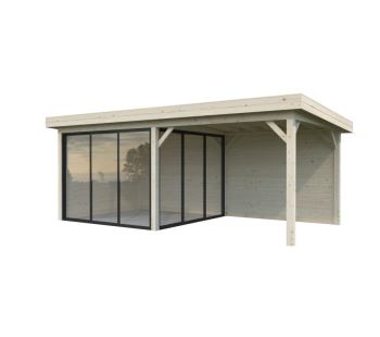 Zahradní domek Lenna 16,6  m2 s posuvnými dveřmi (Set 405) (7)