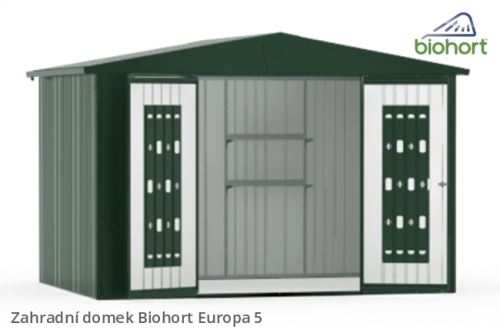 Biohort Zahradní domek EUROPA 5, tmavě zelená