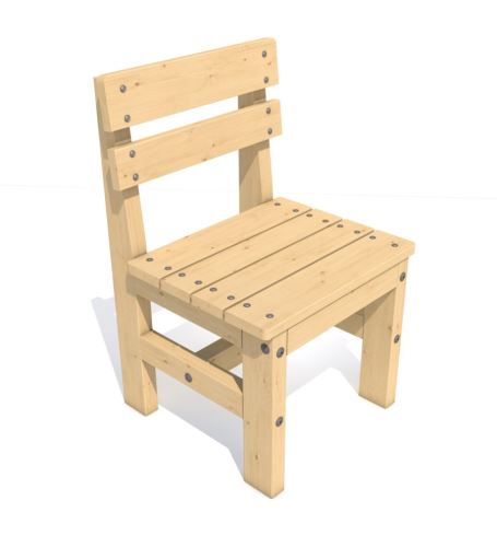 Dřevěná židle Zuzana 55 x 53,5 x 88 cm - s opalem