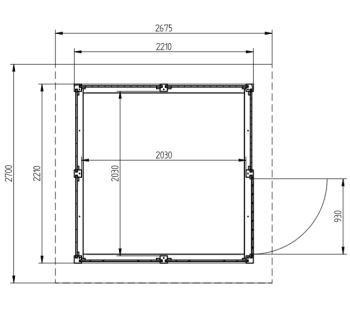 Zahradní domek HEROLD P2222 4,9 m2 (3)