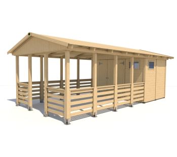 Zahradní altán Herold A3366 BX (7,2 + 13,9 m2) (1)