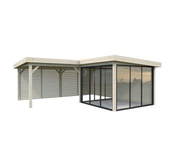 Zahradní domek Lenna 24,9  m2 s posuvnými dveřmi (Set 411) (6)