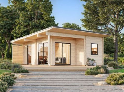 Zahradní domek Cecilia 30,0 m2 s posuvnými dveřmi s dvojitým sklem